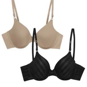 Maidenform Black and Tan Bra Duo